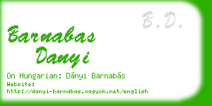 barnabas danyi business card